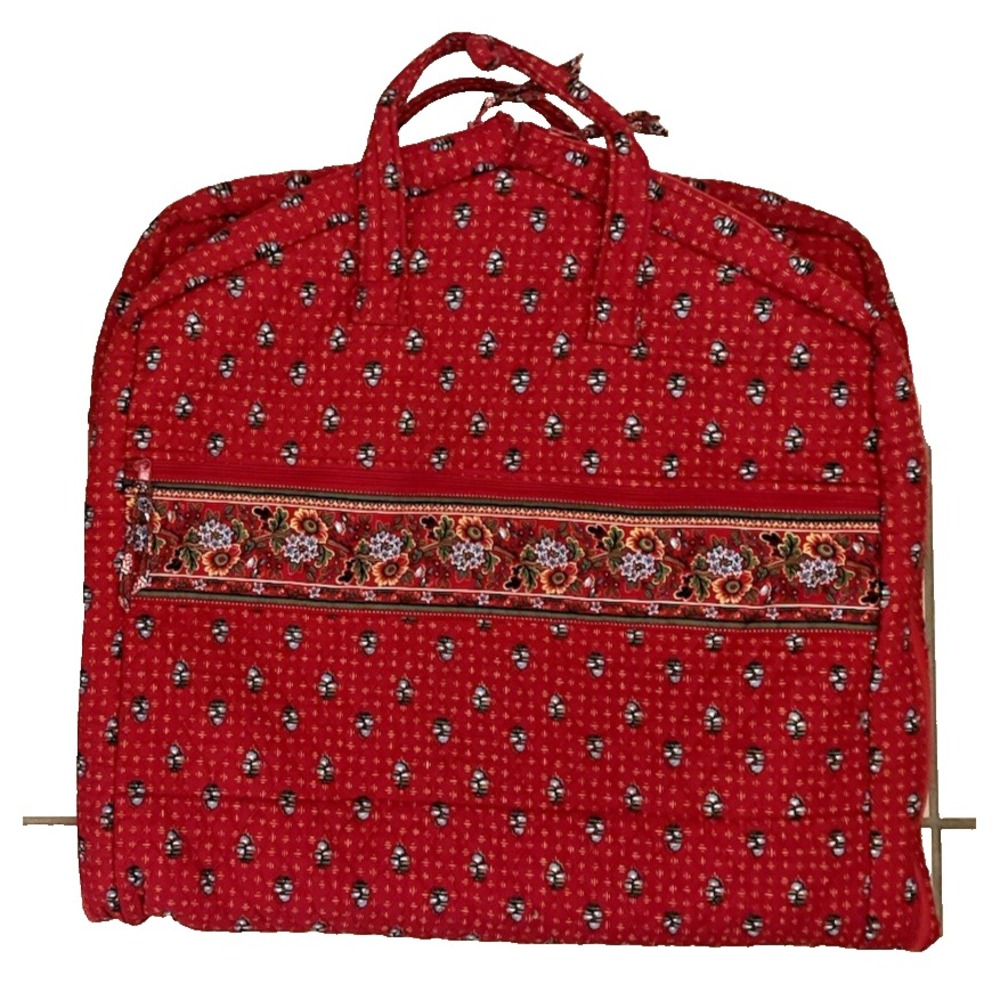 Vera Bradley Provincial Red Hanging Garment Bag Vintage retired
